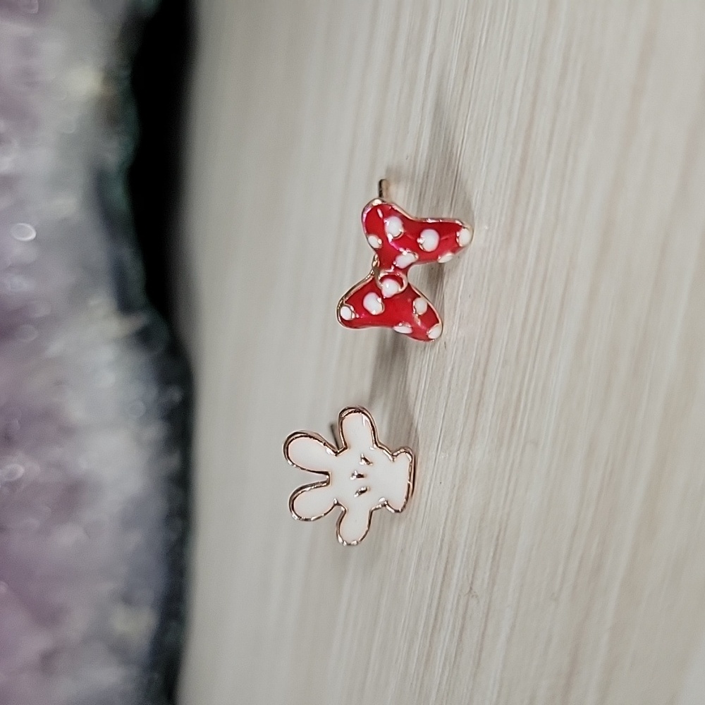 Mickey & Minnie Dainty Stud Earrings - Picture 4 of 7